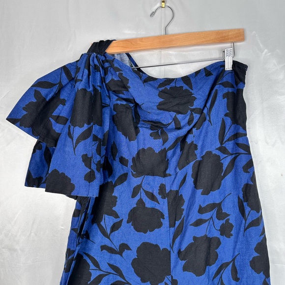 Kate Spade Cobalt Blue Floral Wide-Leg Pants with Pockets, Size 12,14 and 17J, 8 - Picture 5 of 7